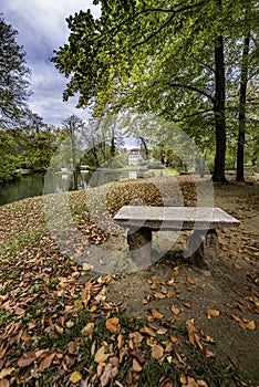 A small table in the park