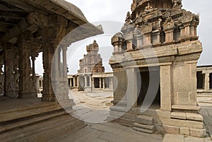 A small temple in complex of Krishna Temple at Hampi
