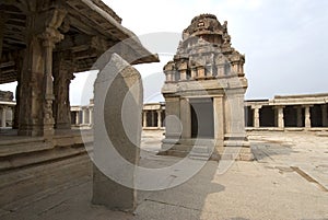 A small temple in complex of Krishna Temple at Hampi