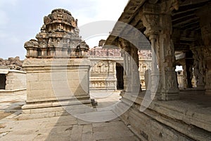 A small temple in complex of Krishna Temple at Hampi