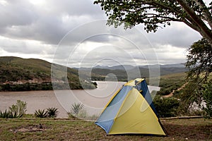 Small Tent at a Dam