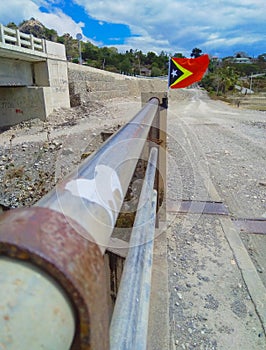 Timor-Leste flag. photo