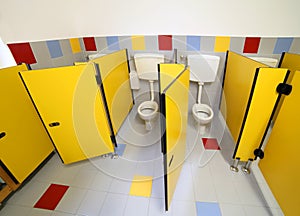 Small toilet in the bathroom of a kindergarten