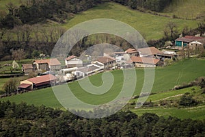 town in the alaves valley of kuartango
