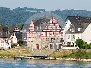 Small town on the banks of the Rhine