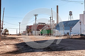 Small town in central Colorado will old abandoned factory