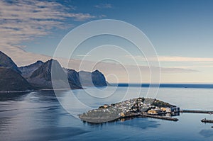 Small town of Husoy, Senja Norway