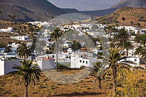 small town La Haria. Lanzarote. Canary Islands. Spain