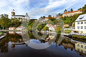 Small town and medieval castle Rozmberk nad Vltavou, Czech Republic