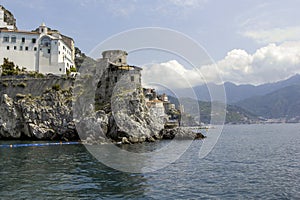 A small town in the mountains on an island in the sea