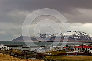 Small town of Olafsvik with its typical local houses