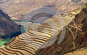 Small town of Ollantaytambo, Peru in the Sacred Valley