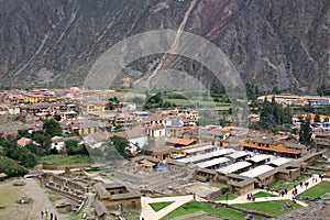 Small town of Ollantaytambo, Peru in the Sacred Valley