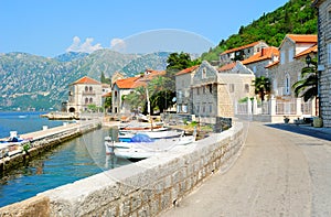 Small town of Perast in Montenegro