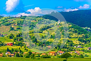 Small town Pregrada in Croatia, Zagorje region.