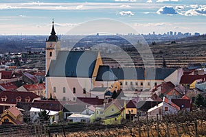 Small town in Slovakia - Svaty Jur at night