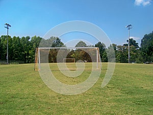 A small town soccer field