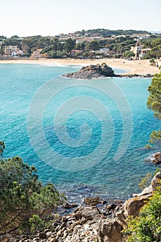 Small town in Spain. The turquoise water and sandy shores offer a serene escape from city life.