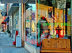 Small town store front photo