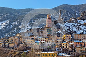 Small town of tende in Alps.