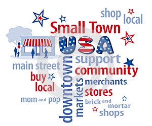 Small Town USA Word Cloud