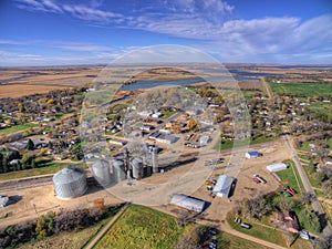 Small Town Willow Lake in Rural South Dakota captured by Drone