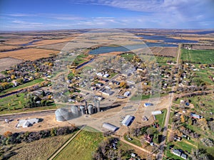 Small Town Willow Lake in Rural South Dakota captured by Drone