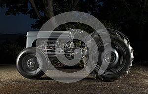 Small Tractor at Night