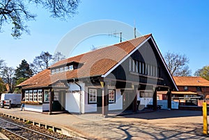 A small train station for the narrow-gauge railway in Wernigerode