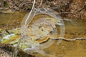 Small Travertine Waterfall Formation