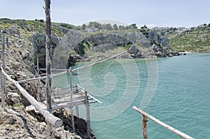 Small trebuchet in the Gargano coast