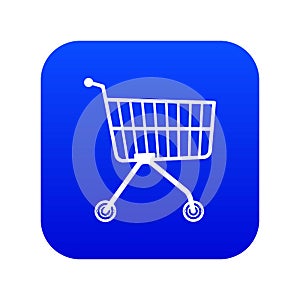 Small trolley icon blue vector