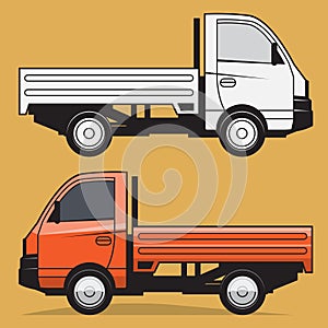 Small Truck or delivery car side view