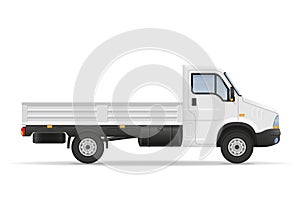 small truck van lorry for transportation of cargo goods stock vector illustration