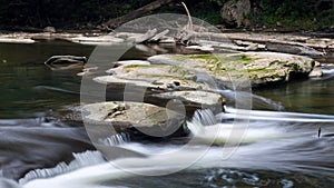 Small upper water falls on Tinker creek in Cuyahoga valley national park