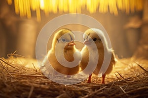 Small ve cute chicks. By Generative AI