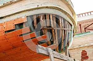 Small vessels in a shipyard,Damietta ,Egypt.