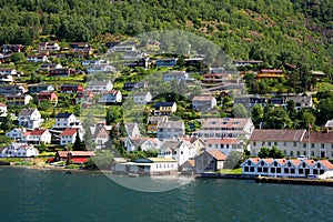 Small village Aurland, Norway photo