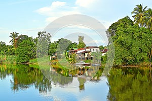 A Village By The River Of Batu Kawa, Kuching, Sarawak