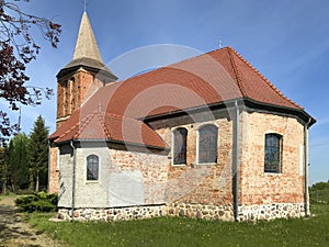 Small village church in Poland Stanomino