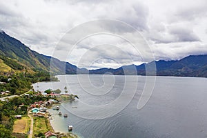 Small Village On the Edge of The Lake Lut Tawar Takengon Aceh