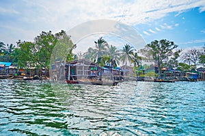 Small village on Kangy river, Chaung Tha, Myanmar