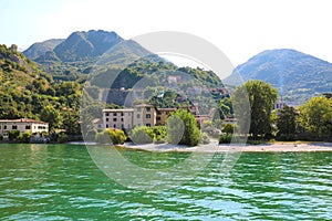 Small village on Lake Iseo, Italy