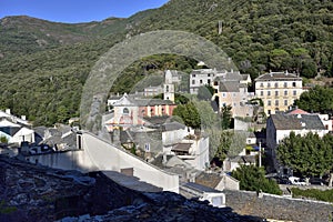 The village of Nonza, in Cap Corse, Corsica, France