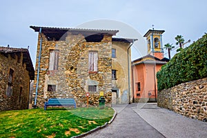 Small village Savosa with old house, Switzerland