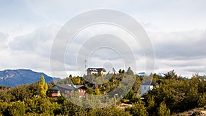 Small village in top of the mountains in Patagonia, Argentina.