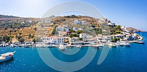 The small village of Vourkari on the island of Tzia, Kea, Greece