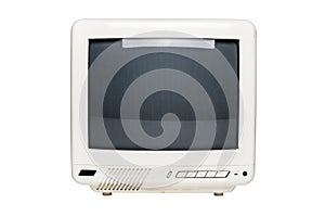 Small Vintage Television Set with Blank Screen