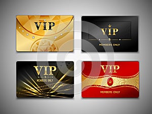 Small vip cards design set