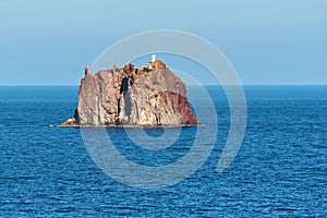 The small volcanic island named `strombolicchio`